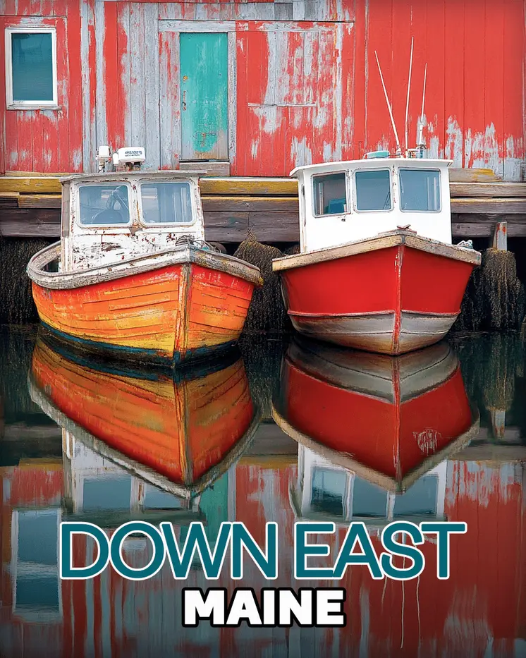Down East Maine Boats - Wholesale Maine Art Print - 8"x10" Artwork
