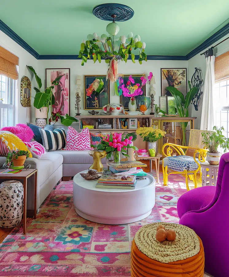 Maximalist Bright and Chic Salon: Too Much is Never Enough