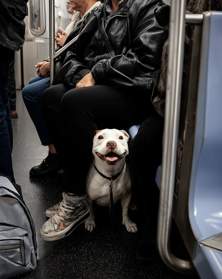 The Big Apple - NYC Subway Dog art print – 8″x10″ Artwork for 11″x14″ Frame