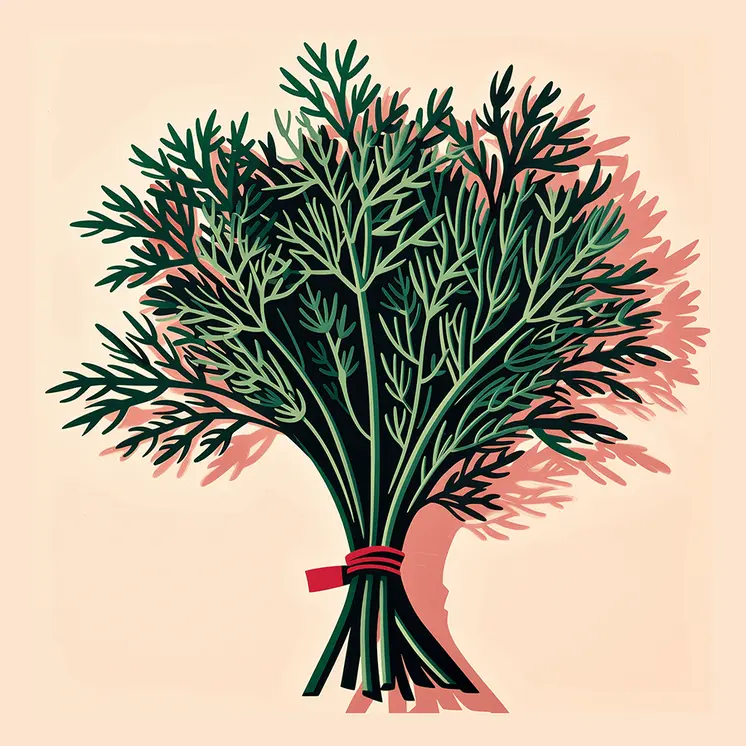Dill Sprig 8”x8” Herbs and Spices, Culinary Art Print Collection