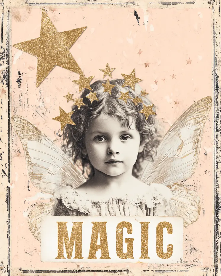 Fairy Magic Montage - Fairies Art Print - 8"x10" Artwork