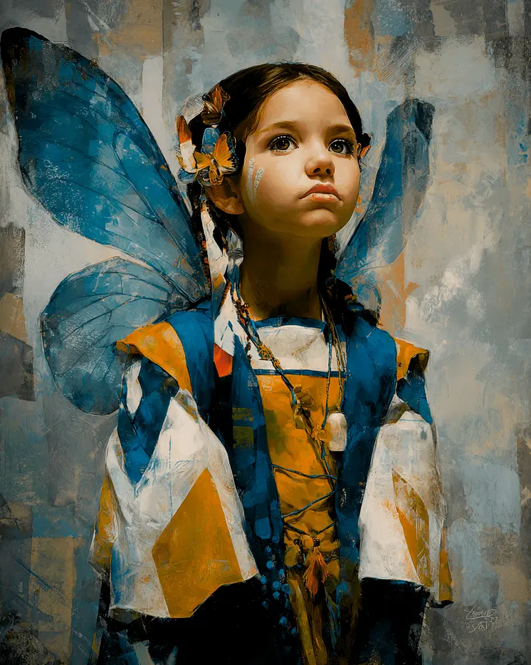 Young Highland Fairy - Fairies Art Print - 8"x10" Artwork