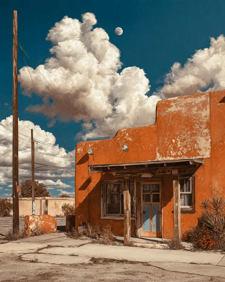 The Old Trujillo Adobe Store American Southwest Art - 8"x10" Artwork for 11"x14" Frame