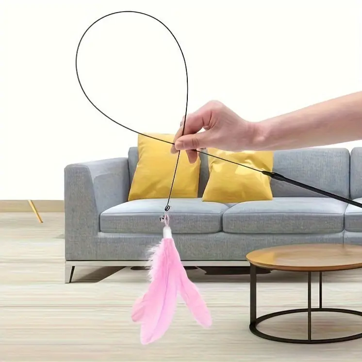 Macska tollas játék, 80 cm hosszú rúddal és 7 cm-es talppal