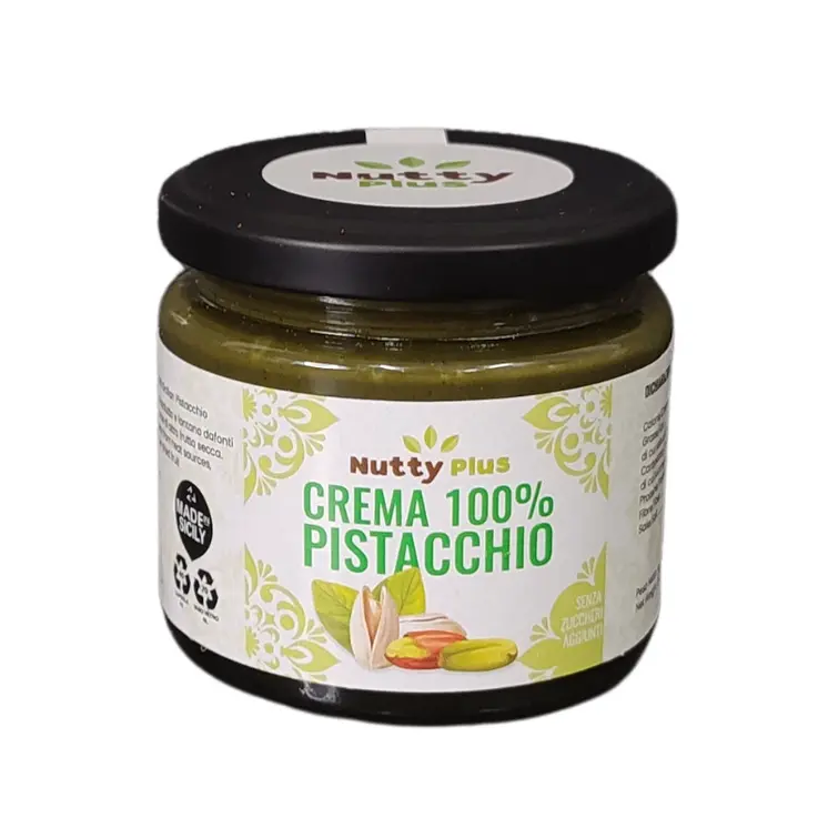 Crema di Pistacchi 190g NuttyPlus – 100% Pistacchio Senza Zucchero | Spalmabile Naturale
