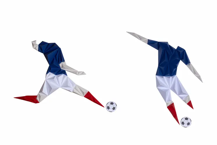 Duo of Football Players - France