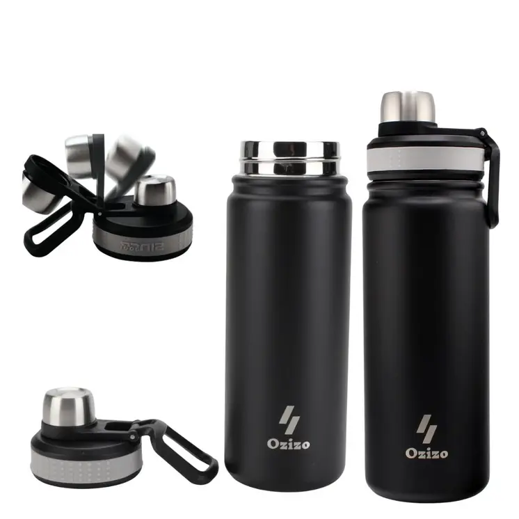 Ozizo M59 22oz 650 ml Sport Insulated Bottle with Rotating Lid and Handle