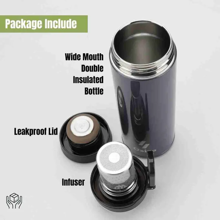 Ozizo M90 18oz 520 ml Elite Insulated Vacuum Flask w/ Cup Mouth & Filter
