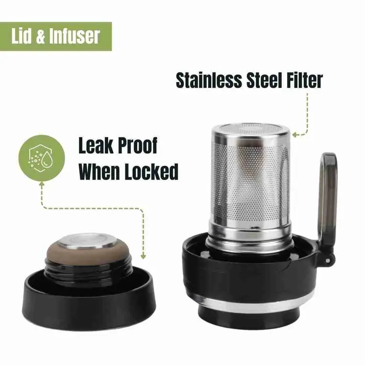 Ozizo M90 18oz 520 ml Elite Insulated Vacuum Flask w/ Cup Mouth & Filter