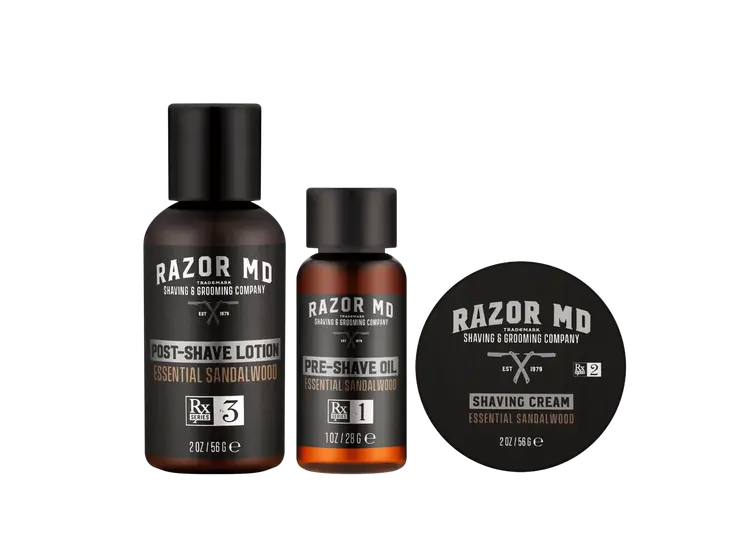 Shaving Bundle and Gift Set - Sandalwood - Travel Size