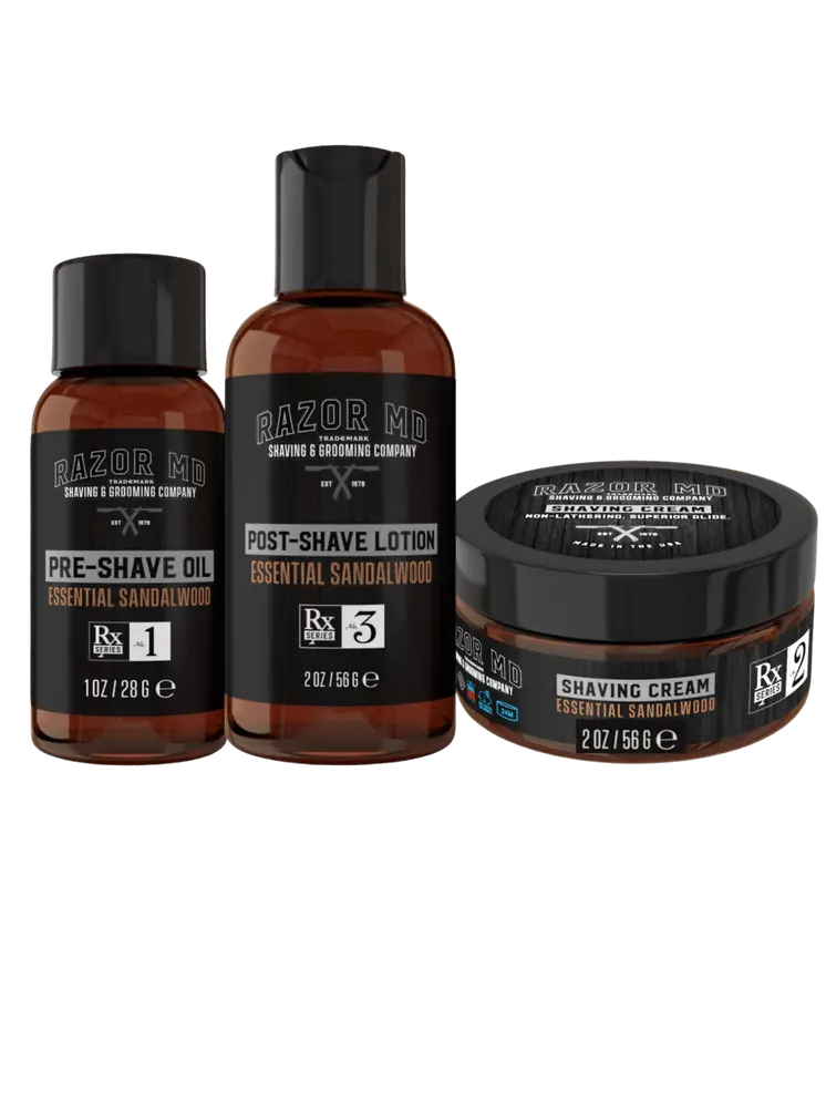 Shaving Bundle and Gift Set - Sandalwood - Travel Size