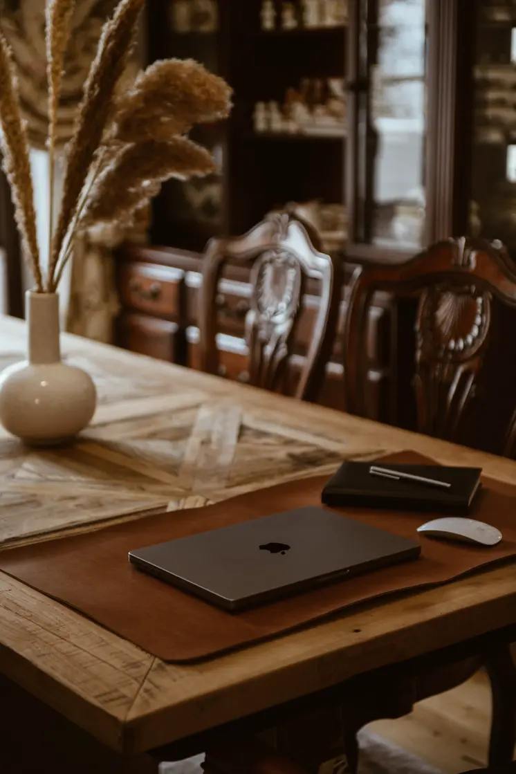 Light brown desk pad