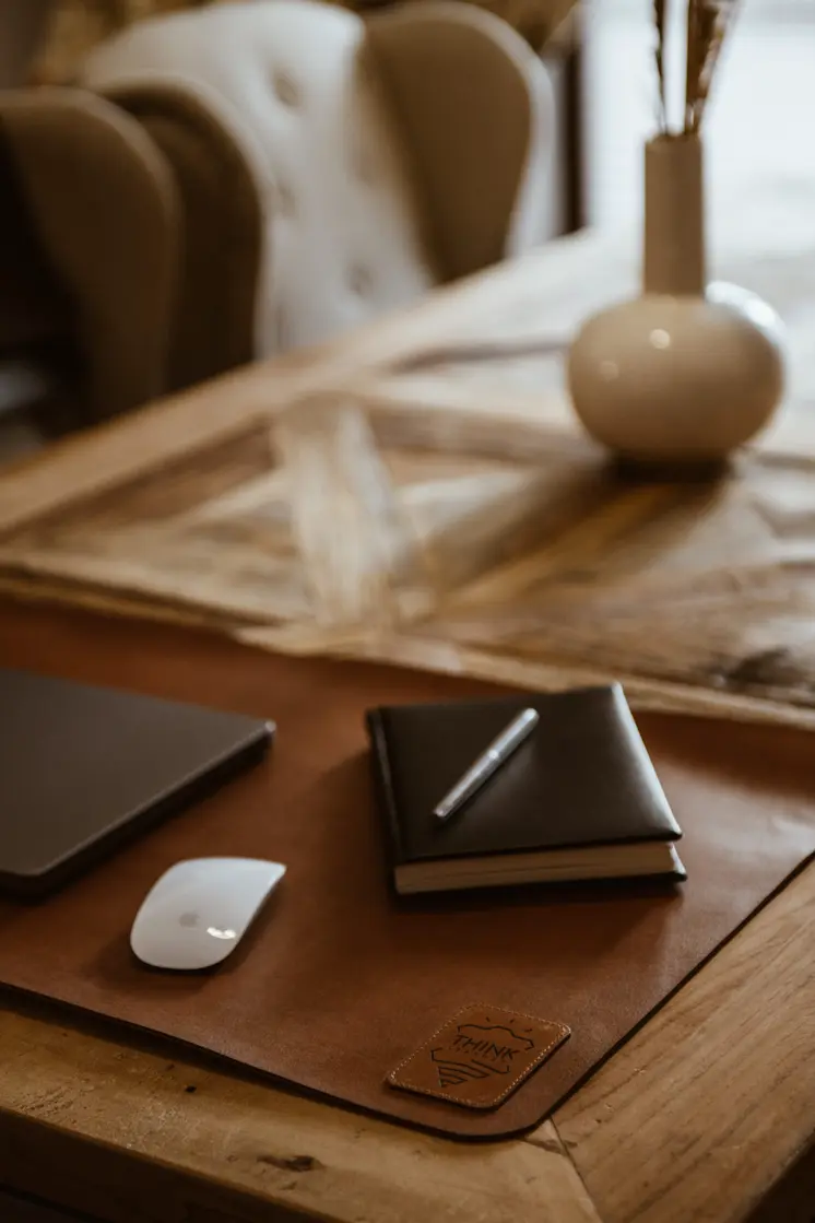 Light brown desk pad