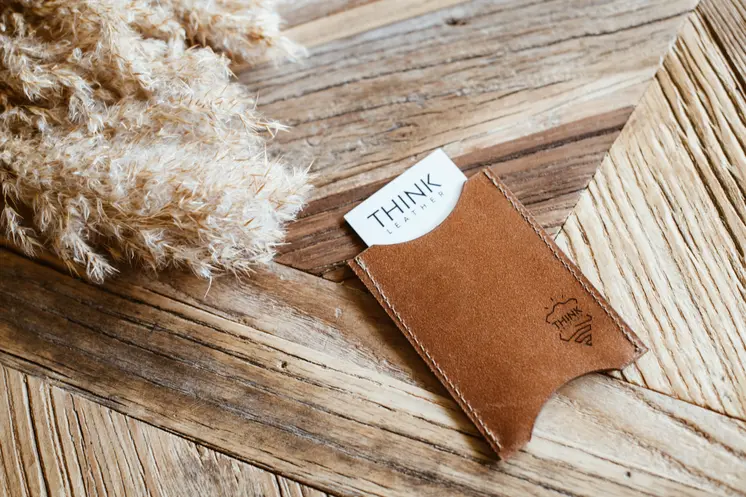 Light Brown Business Card Holder
