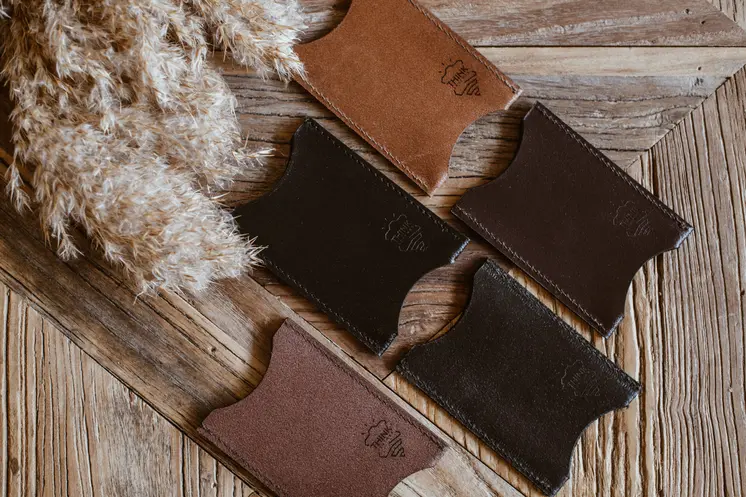 Light Brown Business Card Holder