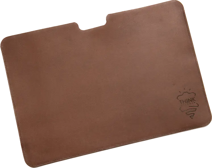Skórzane etui na MacBook 16" Pro - ciemny brąz