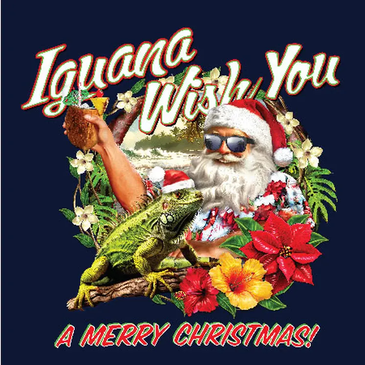 Old Guys Rule Iguana Christmas