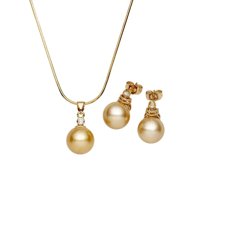 South Sea Gold Pearls Ashfield Set 12-13 mm AAA