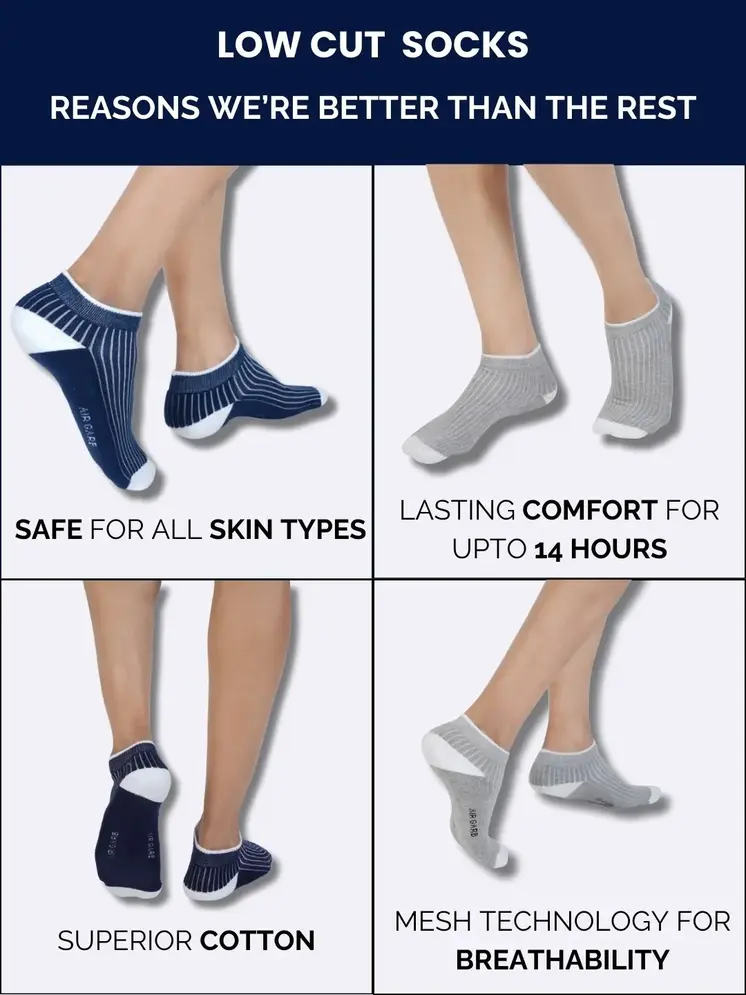 Stylish Ankle Socks for Men and Women Pack of 6 Pairs
