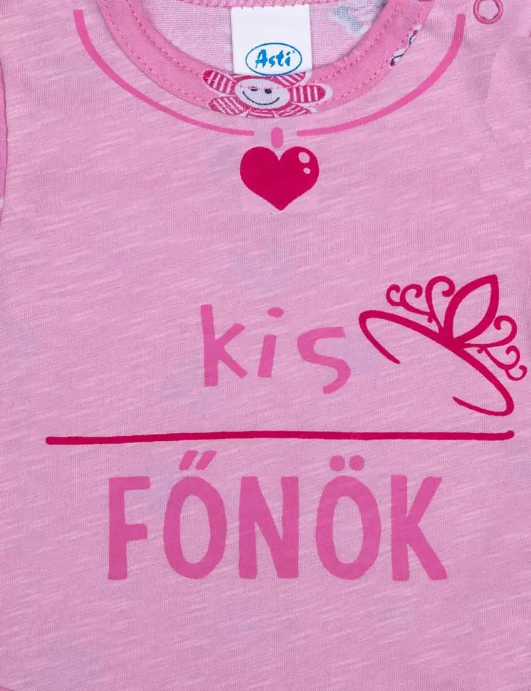 Kis főnök feliratos rövid ujjú baba body
