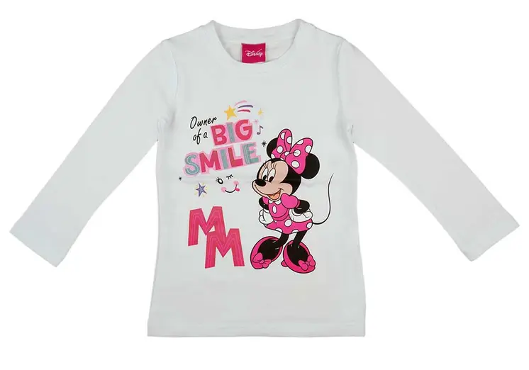 Hosszú ujjú kislány póló Minnie egér mintával