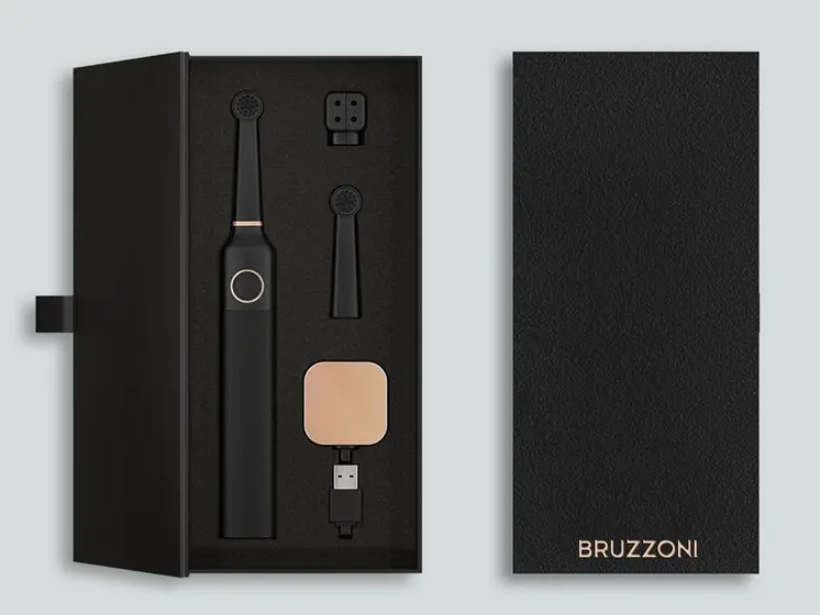 Bruzzoni exclusive toothbrush (black-rosegold)