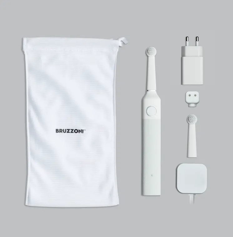 Bruzzoni exclusive toothbrush (white-silver)
