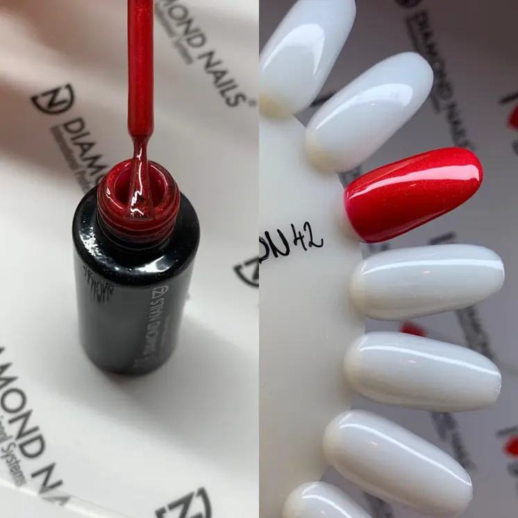 Gel Nail Polish - DN042 - Metallic red - 7ml
