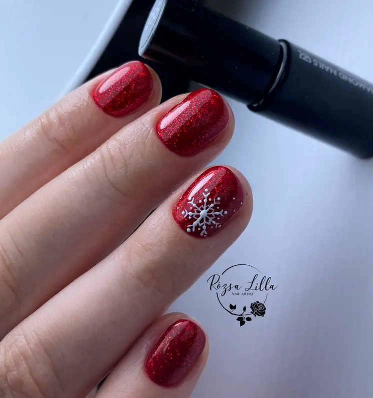 Gel Nail Polish - DN255 - Christmas Miracle Red 7ml