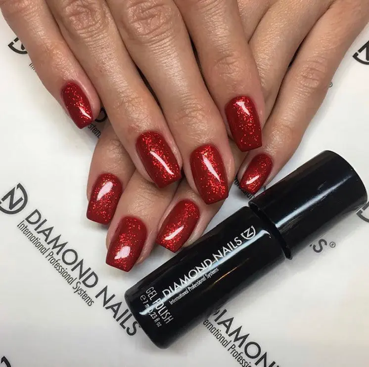 Gel Nail Polish - DN255 - Christmas Miracle Red 7ml