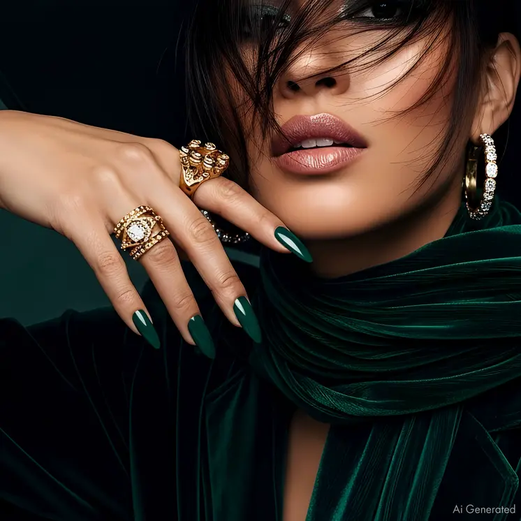 Gel Nail Polish - DN009 - Green Velvet
