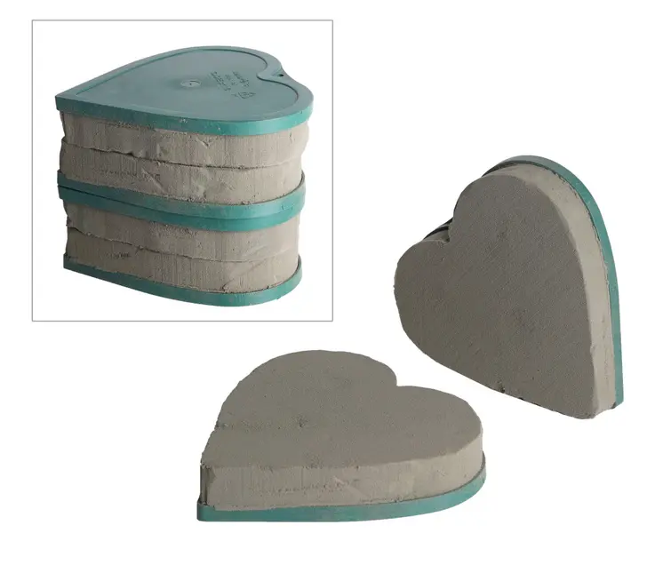 TH.WATER HEART*4 GREEN16*16*3CM