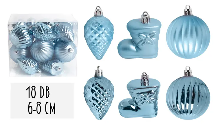 KD.MIXED ORNAMENT*18 AZUR BLUE6-8