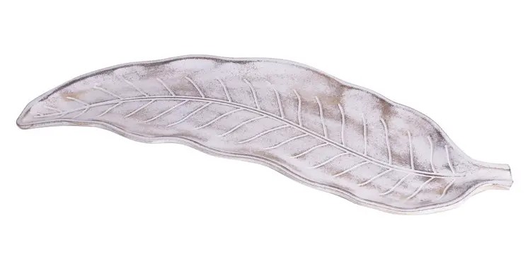 WOODEN BOWL LEAF SHAPE FEH48*8*2