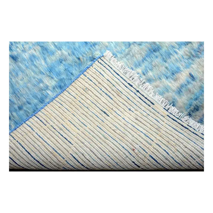 Moroccan Blue Soft Handknotted Rug
