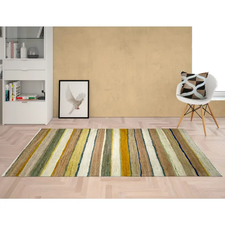 Nordic Handmade Striped Kilim Rug
