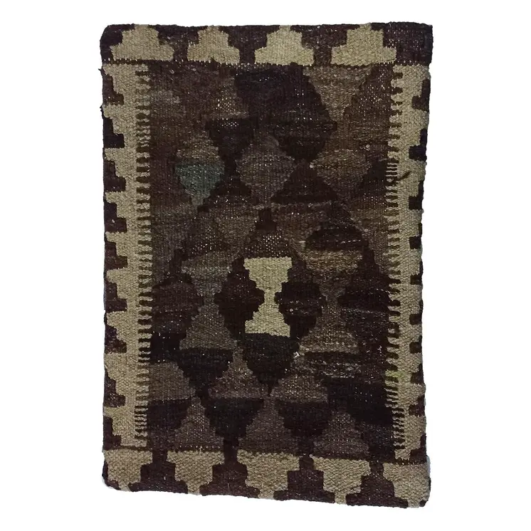 Kilim Handwoven Woody Brown Cushion Cover