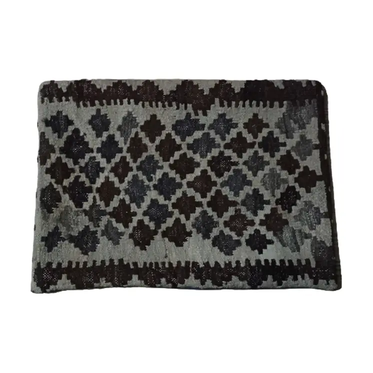 Kilim Handwoven Camouflage Green Cushion Cover