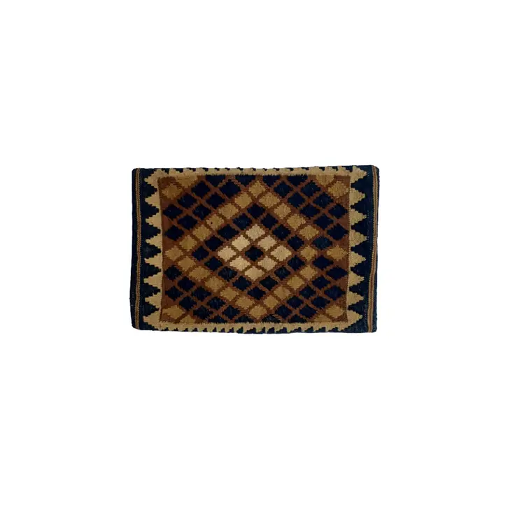 Kilim Handwoven Brown Derby Cushion Cover