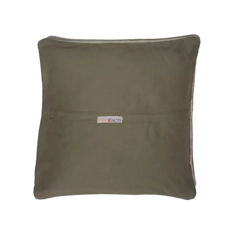 Embroidered Woolen Pine Cone  Cushion Cover