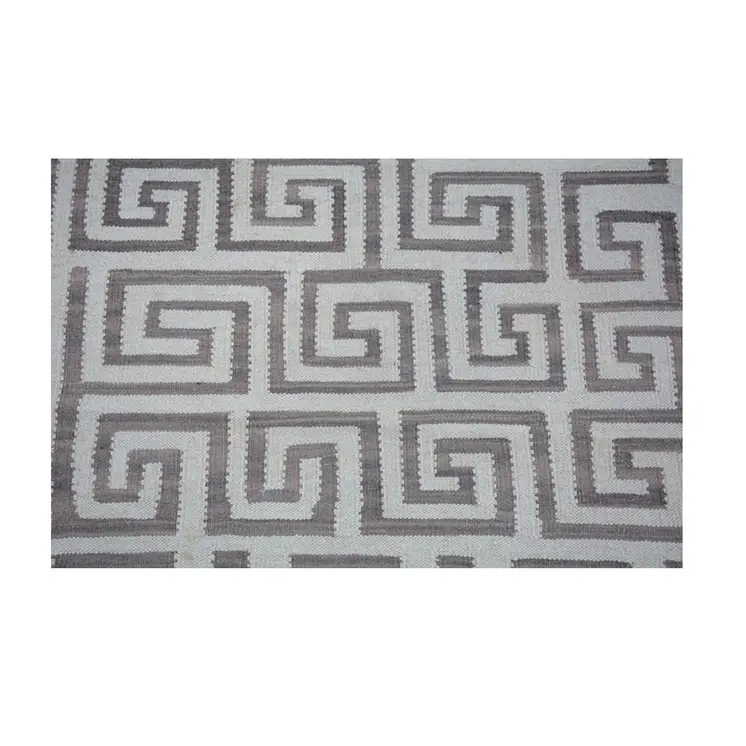 Modern Smokey Grey Kilim Rug