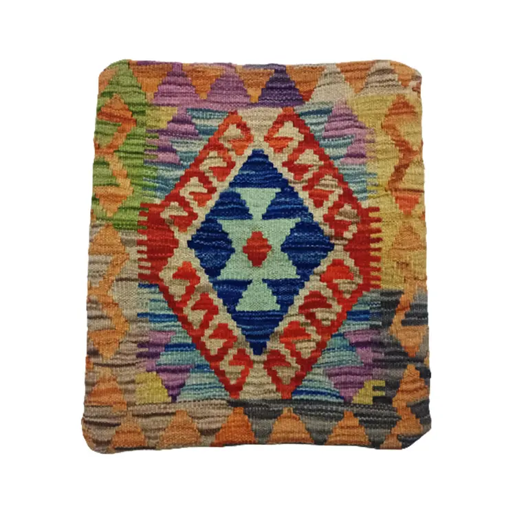 Kilim Handwoven Sunrise Orange Cushion Cover