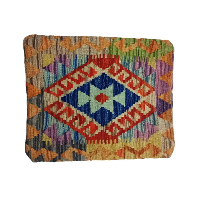 Kilim Handwoven Sunrise Orange Cushion Cover
