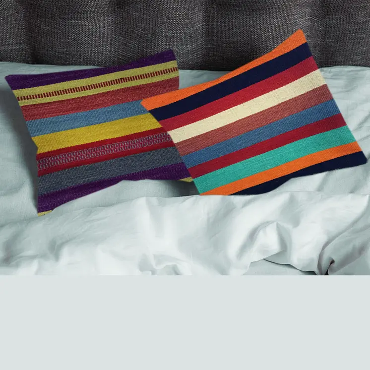 Kilim Handwoven Dark Purple Cushion Cover