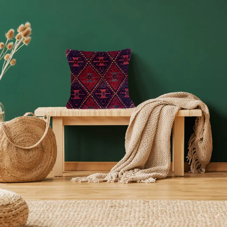 Kilim Handwoven Falu Red Cushion Cover