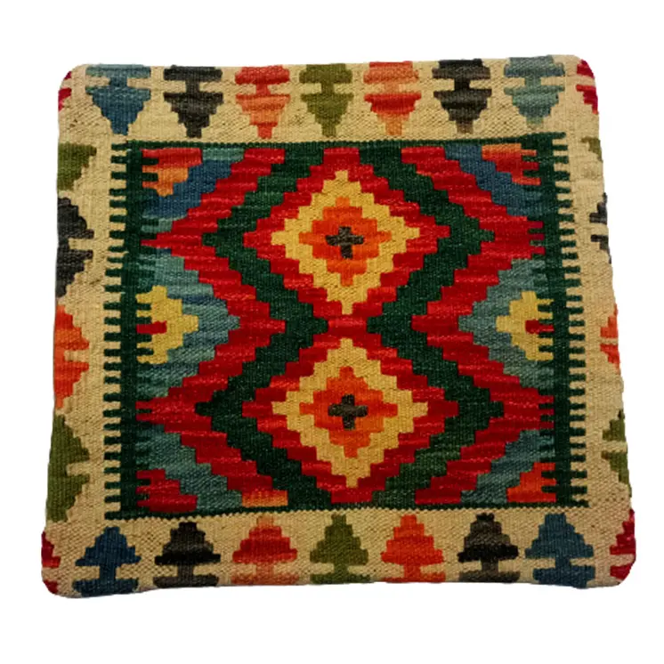 Kilim Handwoven Red Berry Cushion Cover