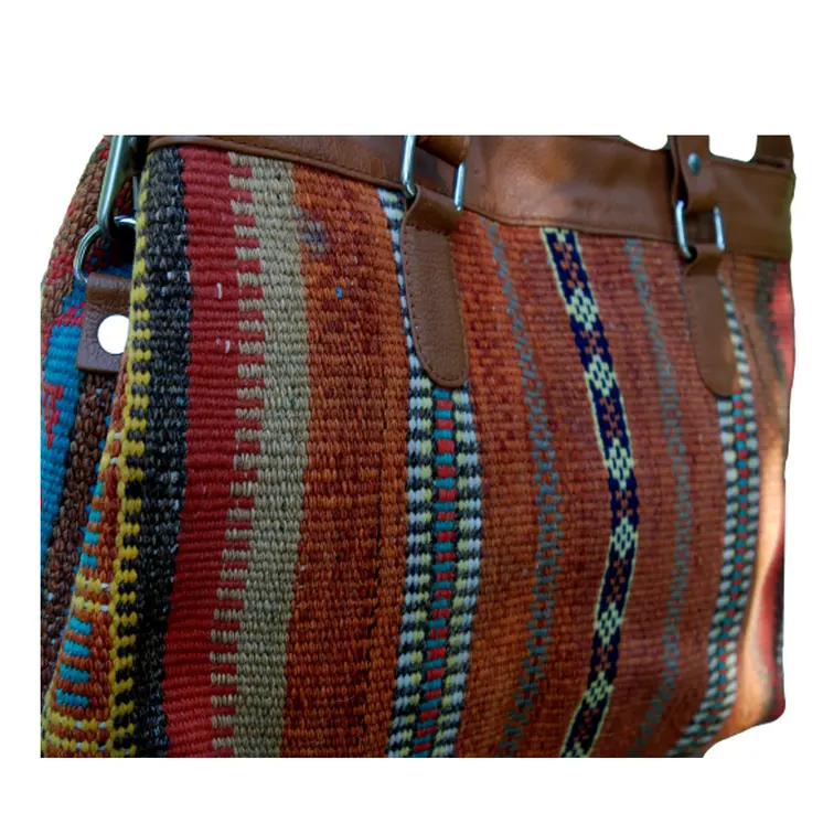 Kilim Leather Morocco Brown Bag