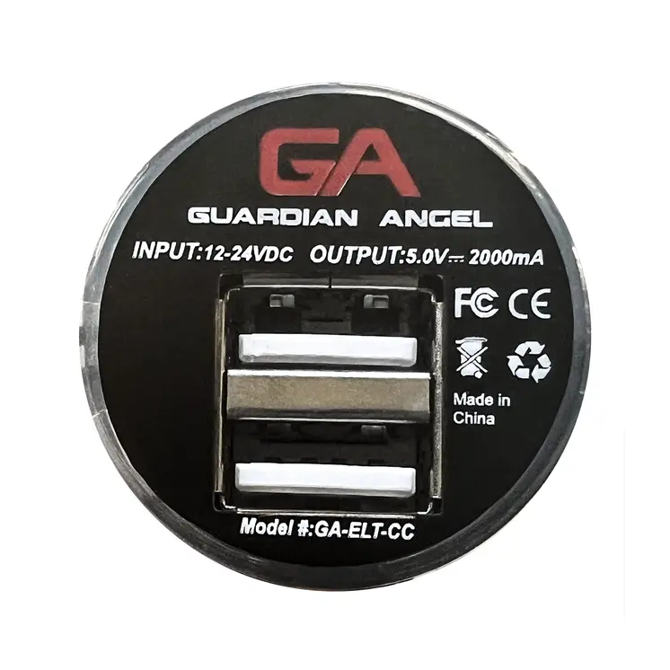 Dual-Port Car Charger with Type-C Cable