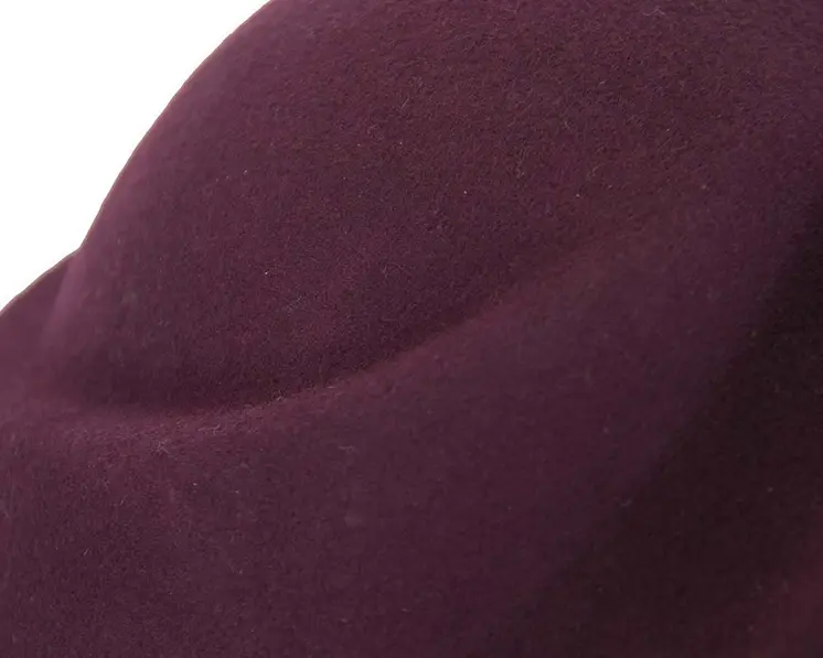 Unique wine ladies winter felt fashion hat
