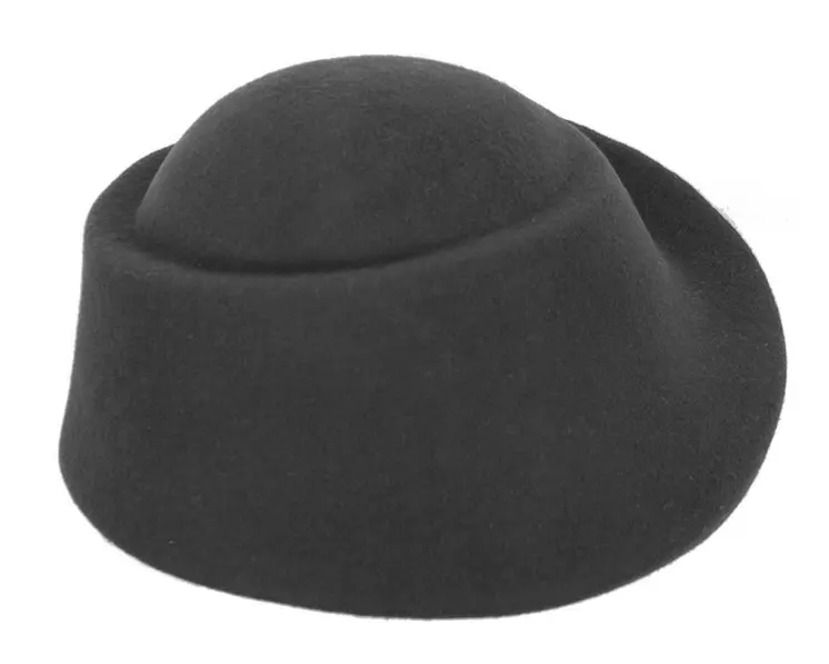 Unique black ladies winter felt fashion hat